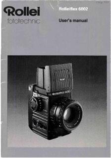 Rollei SL 6002 manual. Camera Instructions.